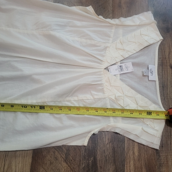 Loft Ann Taylor Women's White Sleeveless 100% Cotton Camisole Blouse Size Small - Picture 4 of 7